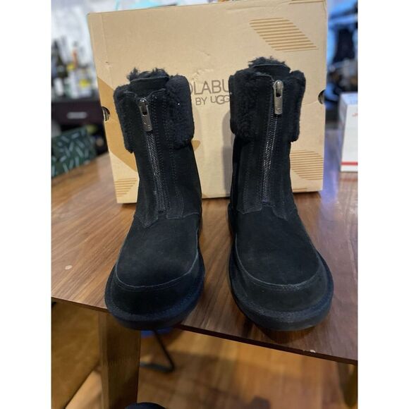 Koolaburra‎ by UGG Faux Fur Short Boots Lytta Black - Picture 3 of 8